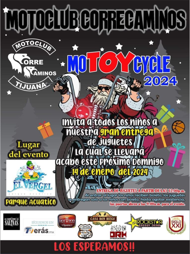 Más de mil motociclistas repartirán juguetes en Tijuana